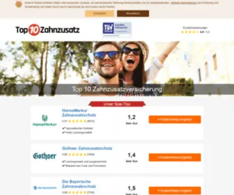 Top10-Zahnzusatz.de(Top 10 Zahnzusatzversicherung 2022) Screenshot