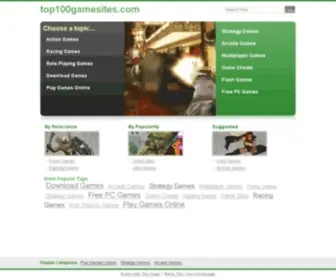 Top100Gamesites.com(Travel-Net Communications Inc) Screenshot