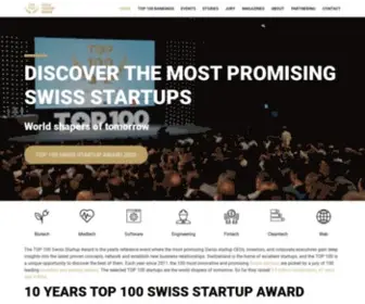 Top100Startups.swiss(The top 100 awards celebrate switzerland's most promising entrepreneurs and their startups) Screenshot