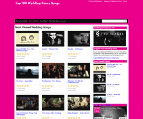 Top100Weddingdancesongs.com(Wedding First Dance Songs) Screenshot