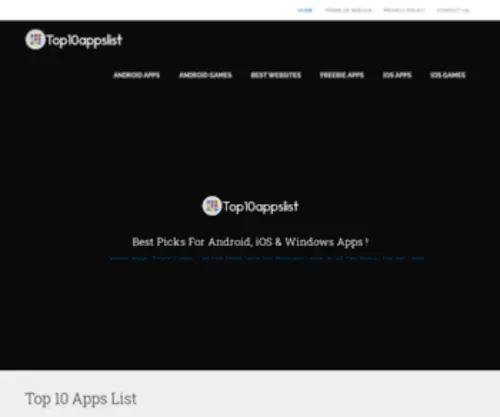 Top10Appslist.com(WordPress) Screenshot
