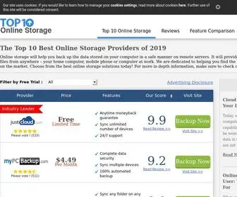 Top10Bestonlinestorage.com(The Top 10 Online Storage Providers of 2016) Screenshot