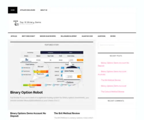 Top10Binarydemo.com(Binary Options Demo Account by) Screenshot