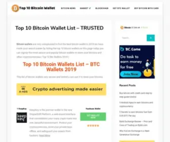 Top10Bitcoinwallet.com(Top 10 Bitcoinwallet) Screenshot