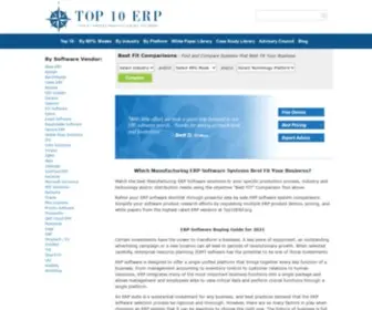 Top10ERP.org(Search, Compare, SelectSystems)) Screenshot