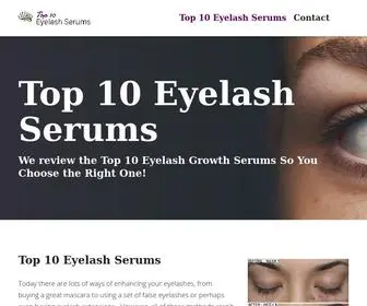 Top10Eyelashserums.com(Top 10 Eyelash Serums) Screenshot