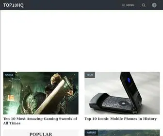 Top10HQ.com(More than 500 hunderd top ten lists on many different topics) Screenshot