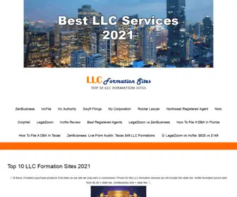 Top10LLcformationsites.com(Top 10 LLC Formation Sites) Screenshot