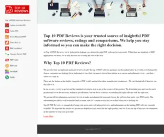 Top10PDfreviews.com(Top Ten PDF Reviews) Screenshot