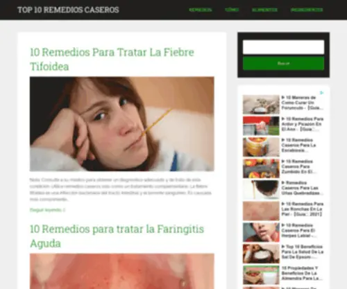 Top10Remedioscaseros.com(Los Top 10 Remedios Caseros) Screenshot