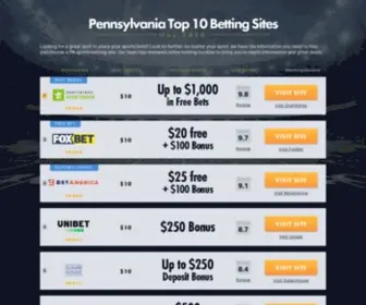 Top10Sportsbettingpa.com(Choose from the best online PA bookies) Screenshot