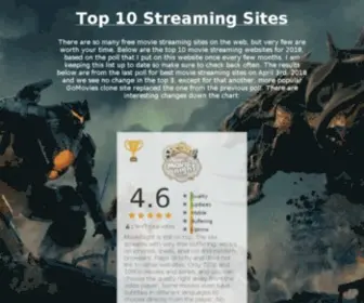 Top10Streamingsites.com(Top 10 Streamingsites) Screenshot
