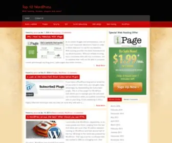 Top10Wordpress.com(Top 10 WordPress web hosting) Screenshot
