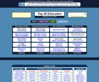 Top20Education.com(Education) Screenshot