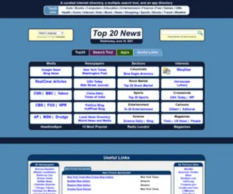 Top20Newslinks.com(Best Websites for Newslinks) Screenshot