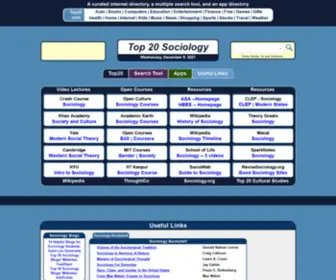 Top20Sociology.com(Sociology) Screenshot