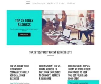 Top25Today.com(Business, Business, Marketing, B2b) Screenshot