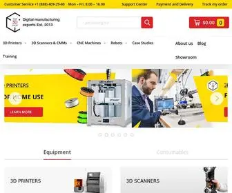 Top3Dshop.com(Digital Manufacturing Integrator and Store Top 3D Shop) Screenshot