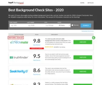 Top4Backgroundchecks.com(Best Background Check SitesTruthFinder) Screenshot