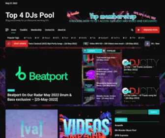 Top4DJspool.com(Top 4 DJs Pool • Blog exclusively for professional working DJ’s) Screenshot