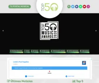 Top50Oficial.com(Top 50) Screenshot