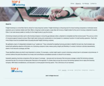 Top5Factoring.com(Top 5 Factoring) Screenshot