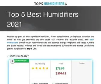 Top5Humidifiers.com(top5humidifiers) Screenshot