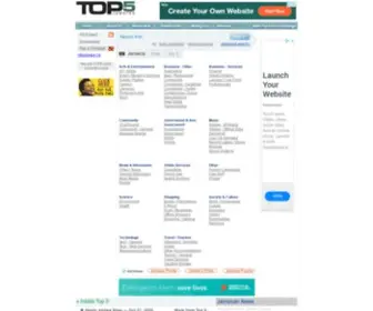 Top5Jamaica.com(The Top Five Jamaican websites by category) Screenshot