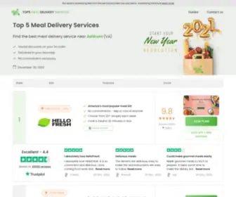 Top5Mealdeliveryservices.com(Top 5 Meal Delivery Services) Screenshot