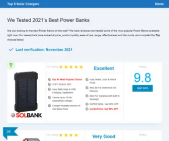 Top5Solarchargers.com(TOP Power Banks) Screenshot