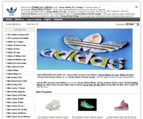 Topadidasshoes.com(Cheap Adidas Originals by Jeremy Scott Collection) Screenshot