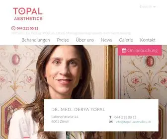Topal-Aesthetics.ch(▷ Topal Aesthetics) Screenshot