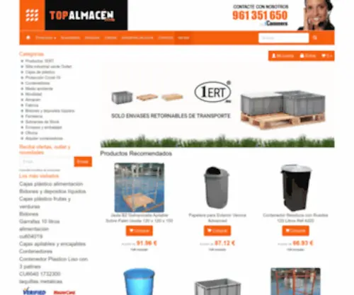 Topalmacen.com(Contenedores metalicos y de plastico) Screenshot