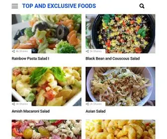 Topandexclusivefoods.com(Quick Family Recipes) Screenshot