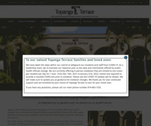 Topangaterrace.com(Topanga Terrace Rehabilitation and Subacute) Screenshot