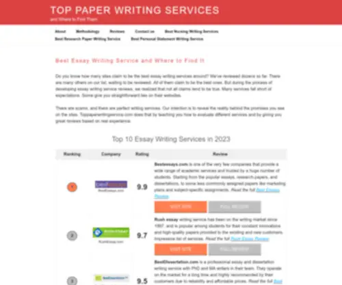 Topaperwritingservices.com(Top 10 Paper Writing Service Reviews ofMay)) Screenshot