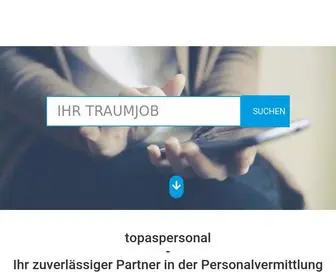 Topaspersonal.ch(Topas Personal Dietikon AG) Screenshot