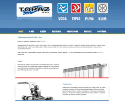 Topaz-Sro.cz(Voda topení plyn) Screenshot