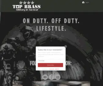 Topbrassmilitary.com(Top Brass) Screenshot