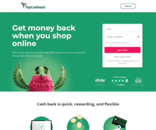 Topcashback.com(Highest Cash Back Guaranteed) Screenshot