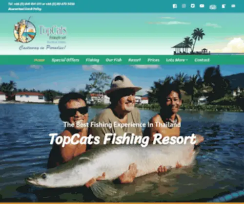 Topcats.com(TopCats Fishing Resort) Screenshot