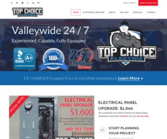 Topchoiceelectric.net(Electrician in Phoenix) Screenshot