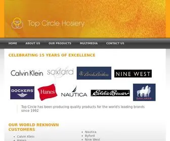 Topcircle.com(Global manufacturer of high quality socks) Screenshot