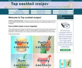 Topcocktailrecipes.com(Recipes) Screenshot