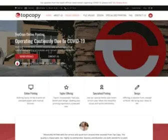 Topcopy.co.za(Online Printing Services) Screenshot