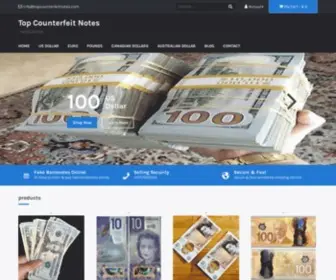 Topcounterfeitnotes.com(Buy Counterfeit Notes Online) Screenshot