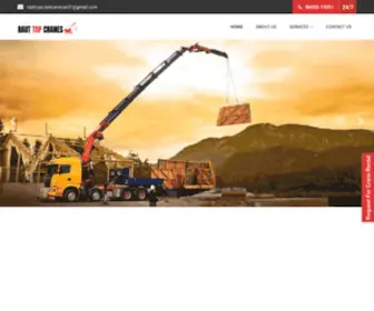 Topcraneservice.in(Top Crane Services) Screenshot