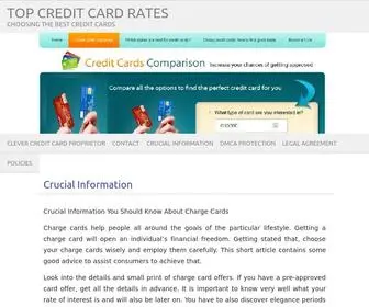 Topcreditcardrates.net(Choosing the best credit cards) Screenshot