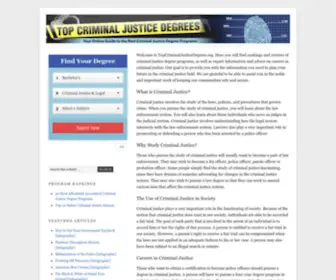 Topcriminaljusticedegrees.org(Your Online Guide to the Best Criminal Justice Degree Programs) Screenshot