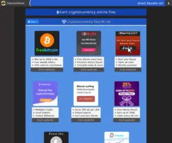 Topcryptofaucets.com(Top Crypto Sites To Earn Money Online and Best Faucets) Screenshot